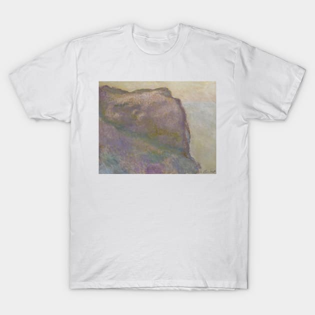 On the Cliff, at Petit Ailly by Claude Monet T-Shirt by Classic Art Stall